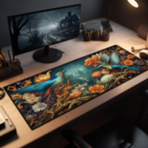 Hummingbirds And Wildflowers Desk Pad