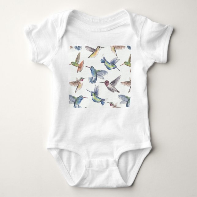 Hummingbirds Baby Bodysuit (Front)