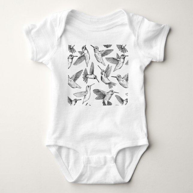 Hummingbirds Baby Bodysuit (Front)