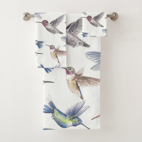 Hummingbirds Bath Towel Set