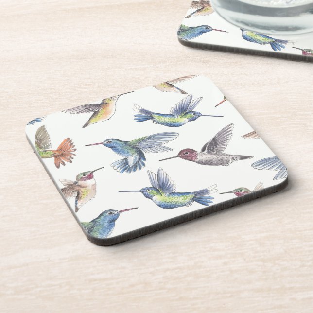 Hummingbirds Beverage Coaster (Left Side)