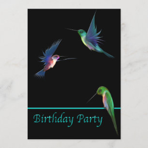 Hummingbirds Birthday Party Invitation
