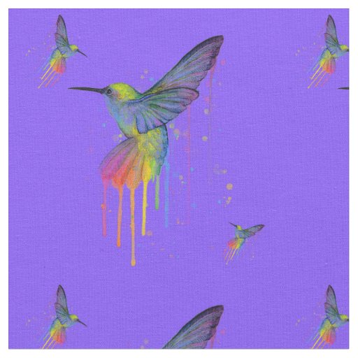 HummingBirds Blue and Brights Fabric