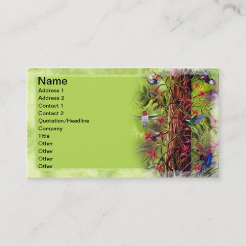 Hummingbirds Business Card