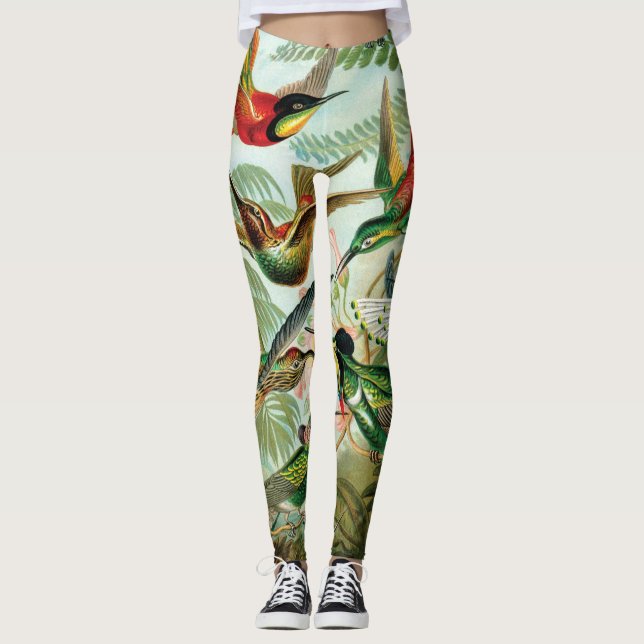 Hummingbirds by Ernst Haeckel Leggings (Front)