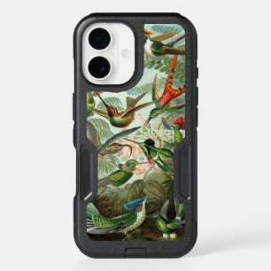 Hummingbirds by Ernst Haeckel, Vintage Birds Trees iPhone 16 Case