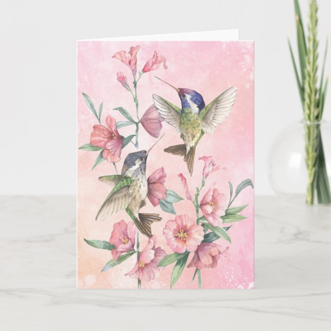 Hummingbirds Card (Front)
