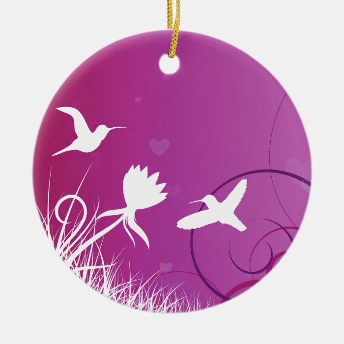 Hummingbirds Christmas Ornament