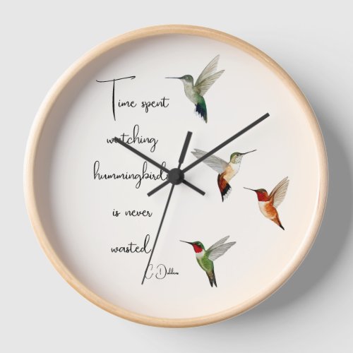 Hummingbirds Clock