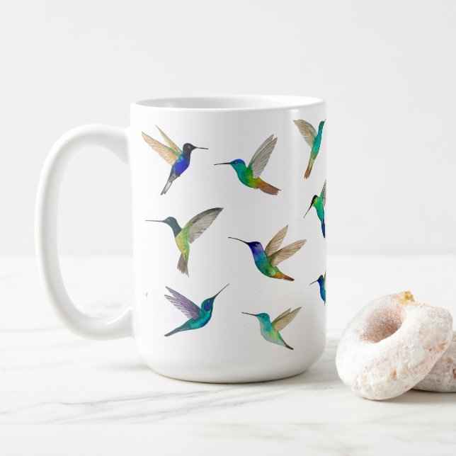 Hummingbirds Coffee Mug (With Donut)