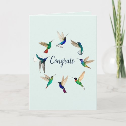 Hummingbirds Congratulations Card