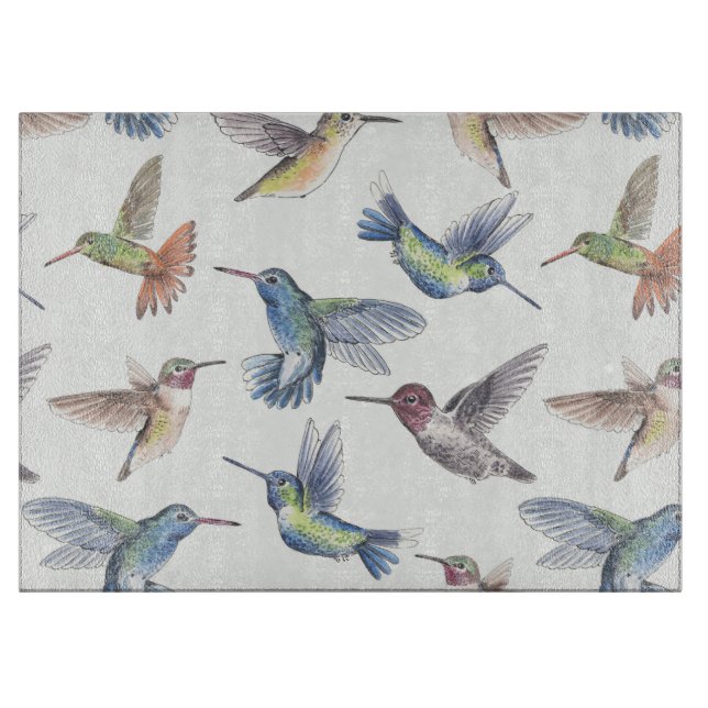 Hummingbirds Cutting Board (Front)