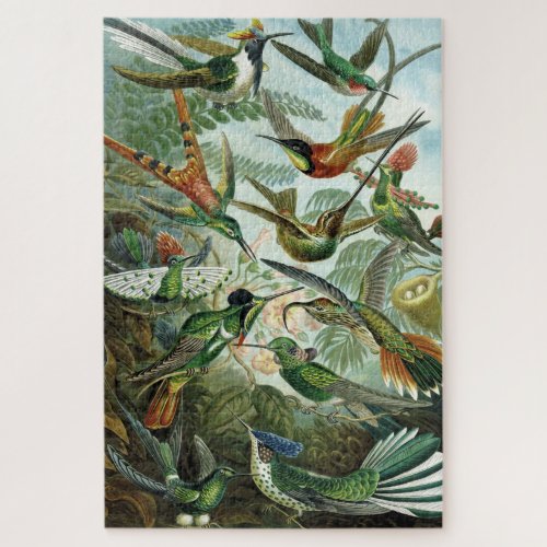  Hummingbirds _ Ernst Haeckel Jigsaw Puzzle