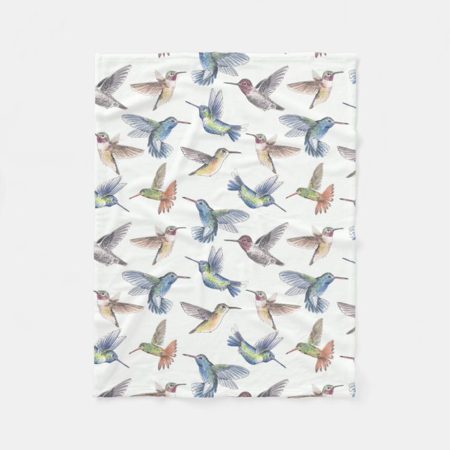 Hummingbirds Fleece Blanket (Front)
