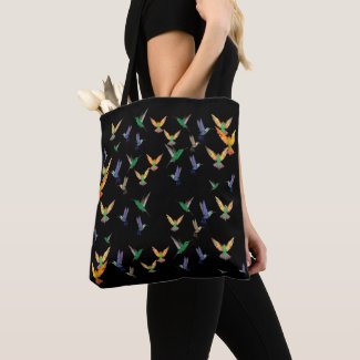 Hummingbirds flight tote bag