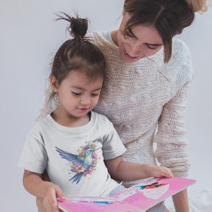 Hummingbirds Floral Bouquet Birthday Party T-Shirt