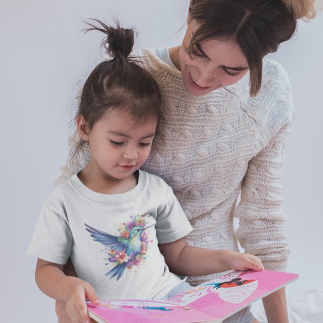 Hummingbirds Floral Bouquet Birthday Party T-Shirt (Creator Uploaded)