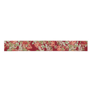 Hummingbirds Floral Flower Grosgrain Ribbon