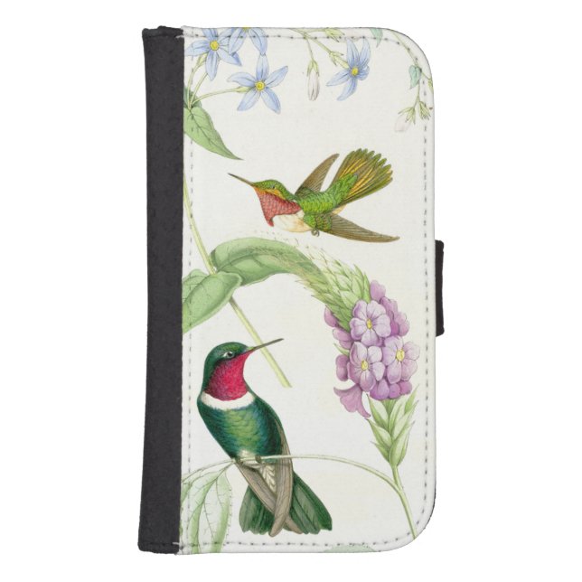 Hummingbirds & Flowers Samsung Galaxy Wallet Case (Front)