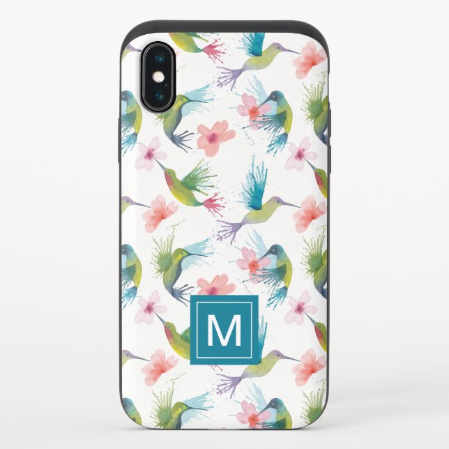 Hummingbirds & Flowers Uncommon iPhone Case (Back)