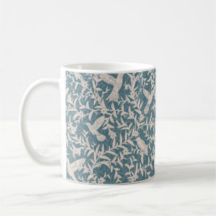 Hummingbirds foliage blue  coffee mug