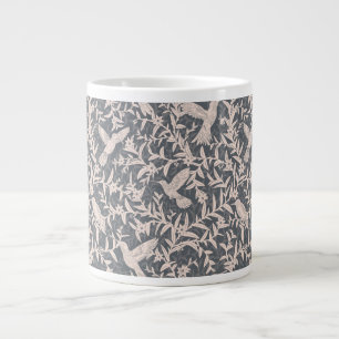 Hummingbirds foliage gray giant coffee mug