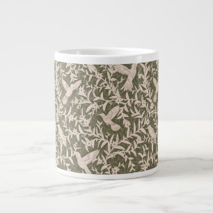 Hummingbirds foliage green giant coffee mug