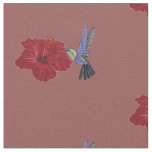 Hummingbirds Hibiscus Floral Art Fabric