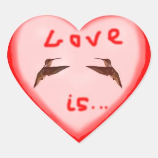 Hummingbirds in heart - Love is