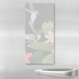 Hummingbirds In the Plumeria Magnetic Notepad