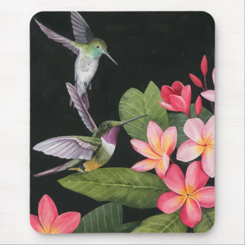 Hummingbirds In the Plumeria Mouse Pad