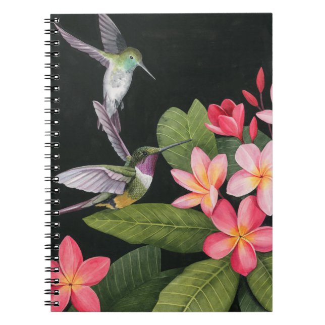 Hummingbirds In the Plumeria Notebook (Front)