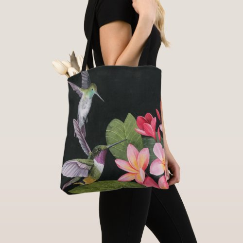 Hummingbirds In the Plumeria Tote Bag