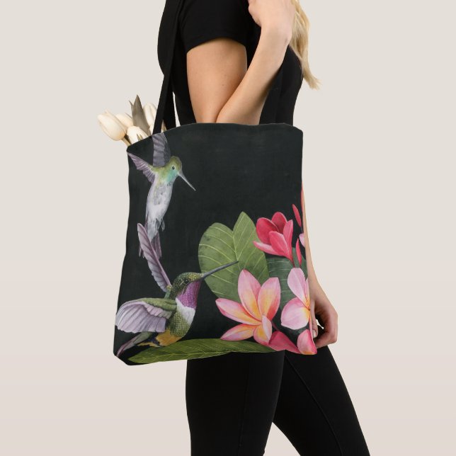Hummingbirds In the Plumeria Tote Bag (Close Up)