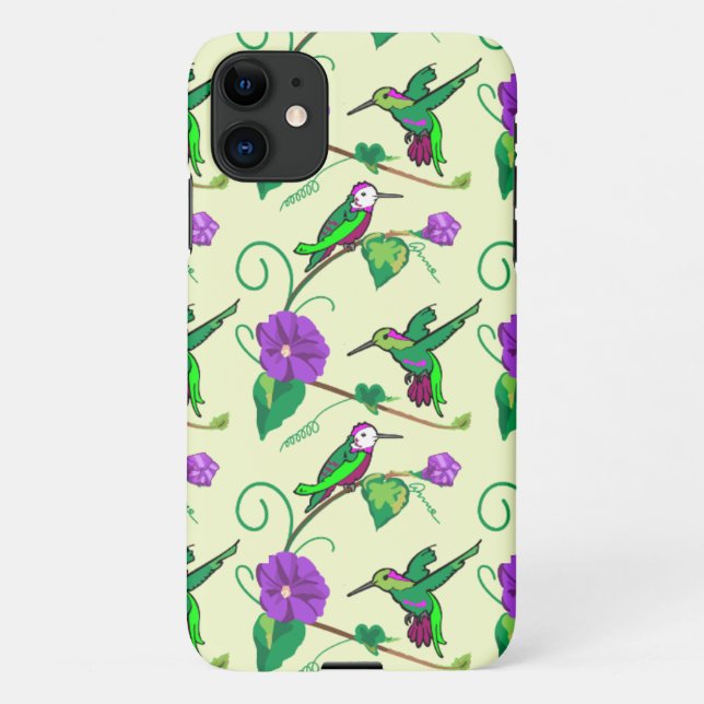 Hummingbirds in the Sun iPhone Case (Back)