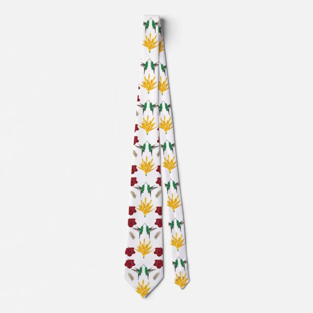Hummingbirds inspiraton neck tie (Front)