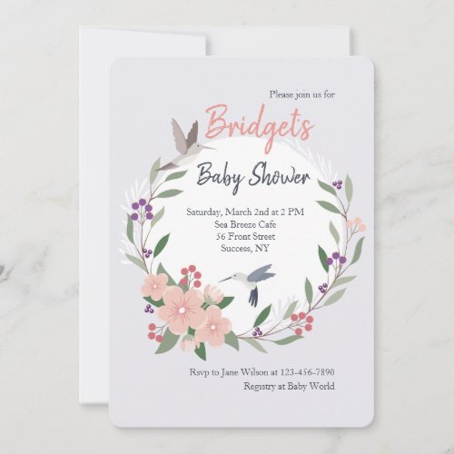 Hummingbirds Invitation