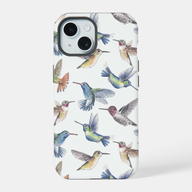 Hummingbirds Iphone Case (Back)