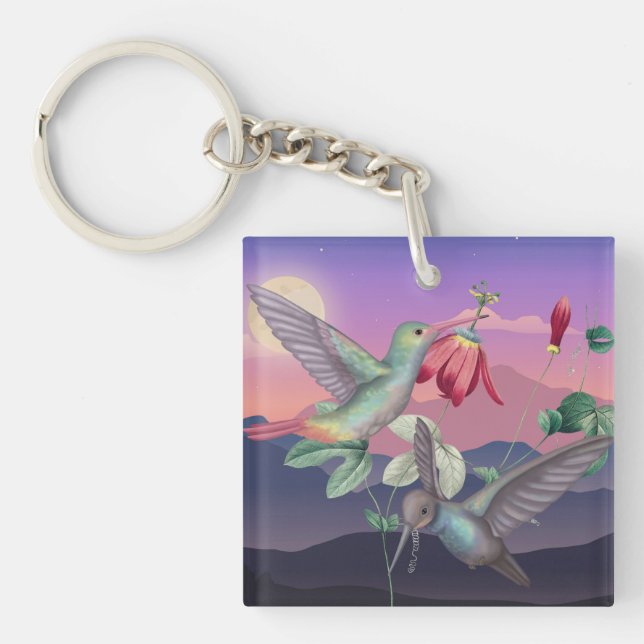 Hummingbirds Keychain (Front)