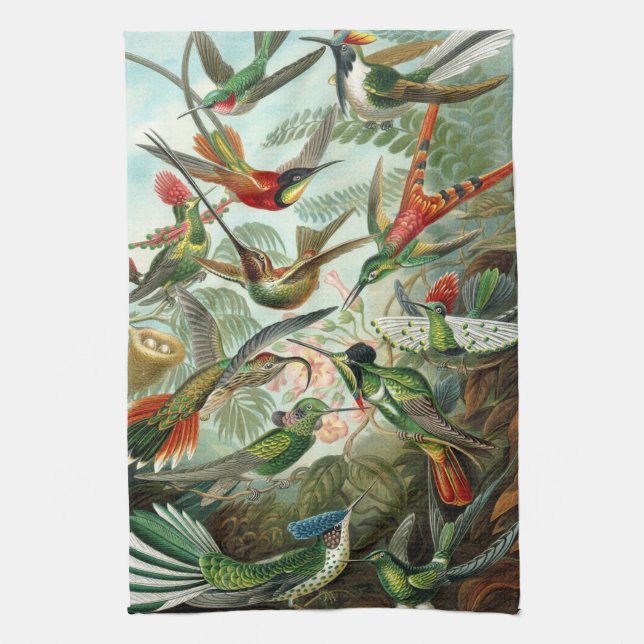 Hummingbirds  kitchen towel (Vertical)