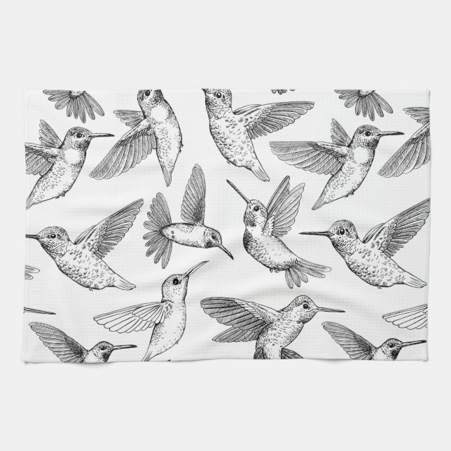 Hummingbirds Kitchen Towel (Horizontal)