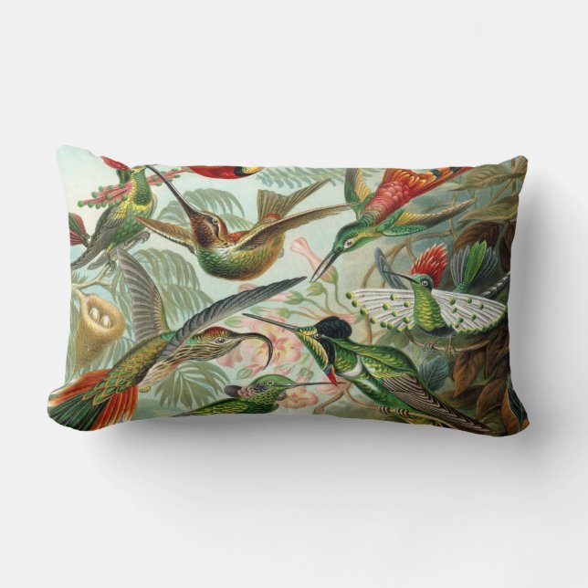 Hummingbirds Lumbar Pillow (Front)