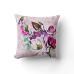 Hummingbirds Magnolias Pillow
