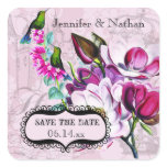 Hummingbirds Magnolias Save the Date Stickers