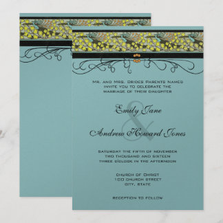 Hummingbirds & Maidenhair Wedding Invitation