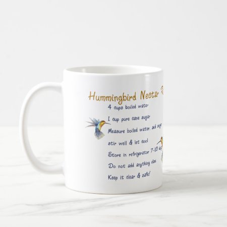 Hummingbirds Nectar Recipe Coffee Mug