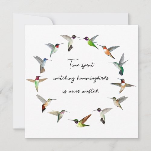 Hummingbirds  note card