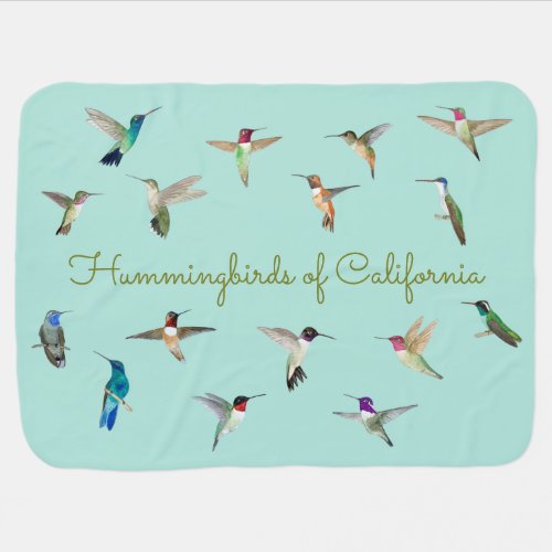 Hummingbirds of California Baby Blanket