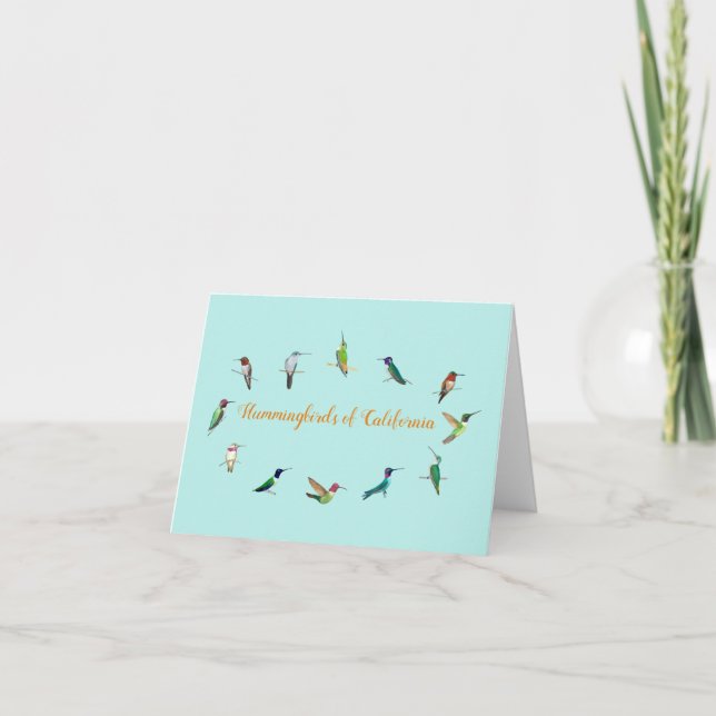 Hummingbirds of California Card (Front)
