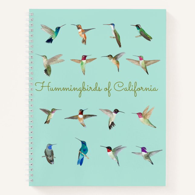 Hummingbirds of California Notebook (Front)
